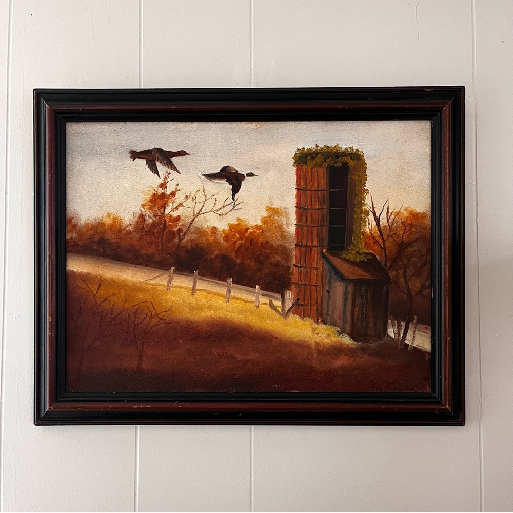 Autumn oil painting